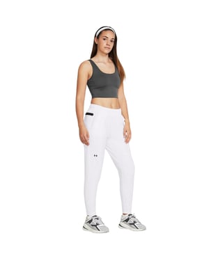 Under Armour Joggingbroek met ‘Unstoppable’-logo voor dames (Wit)
