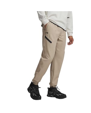 Under Armour Unstoppable geweven joggingbroek voor heren (Beige/Zwart)