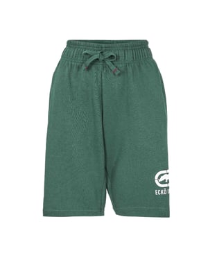 Ecko Casual fleece-sweatshorts voor heren met krokodillenprint (Groen)