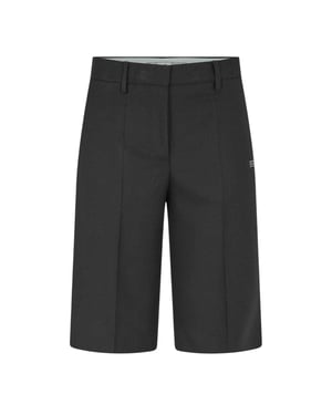 Off White Dames/Dames Denim Effen Korte Broek (Zwart, Wit)