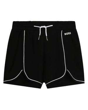 Boss Sweat Shorts met Kinder/Kinderlogo (Zwart)