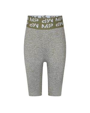 MyProtein Fietsbroek voor dames met een wat vollere pasvorm, in gemêleerde stof (Grijze Mergel)