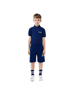 Lacoste Kinder/Kinder Katoenmix Relaxed Fit Sweat Shorts (Marine)