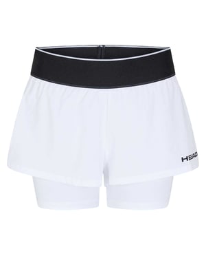Head Dames/Dames Dynamic Tennis Shorts met laagjes (Wit)
