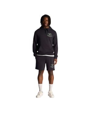 Lyle & Scott Kinder/Kids Racquet Club Grafische print Regular Sweat Shorts (Marine)