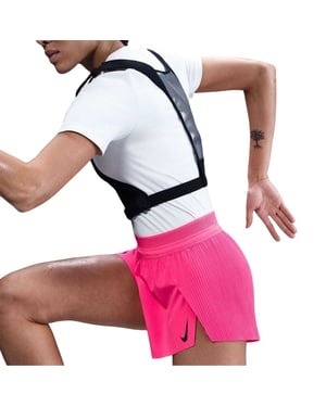Nike Dames/Dames Aero Swift Geplooide Hardloopshort Mid Rise (Hyperroze)