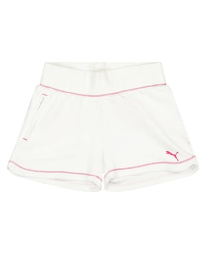 Puma Gebreide shorts met logo voor kinderen (Wit)