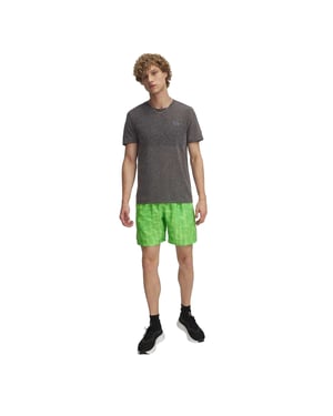 Under Armour Lätta löparshorts för män med mönster i Performance-serien (Grön)