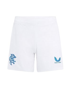 Castore Dames 2024 2025 Rangers FC Voetbalkorte (Wit/Blauw)