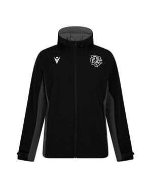 Macron Heren Barbarians 24/25 Zachte Shell Jas (Zwart, Wit)
