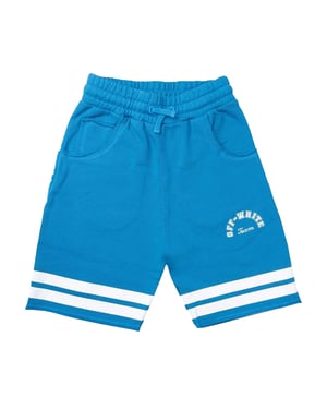 Off White Flickor Team 23 Sweatshorts med grafiskt tryck (Blå/vit)