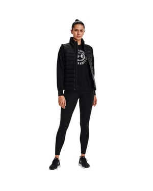 Under Armour Dames Effen Gevoerde Mouwloos Gilet (Zwart)