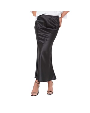 I Saw It First Satijnen maxi-rok voor dames (Zwart)