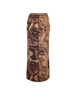 Diesel Clairinne Gna mesh-maxi-rok voor dames (Bruin)