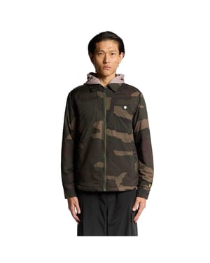 Lyle & Scott Heren Camo Overshirt (Grijs Taupe)