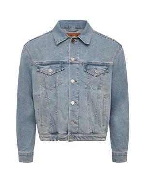 Replay Kvinnors Denimjacka med Punktkrage (Blå)