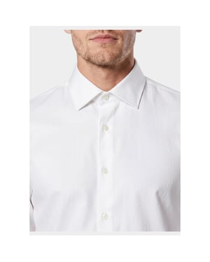 Bos Bright Blue Casual hemd lange mouw linnen shirt 5405.426/100