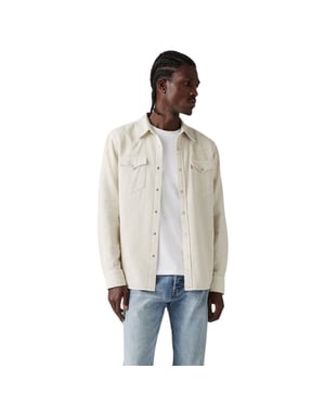 Levis Western Regular Overshirt för herrar (Silver björk)
