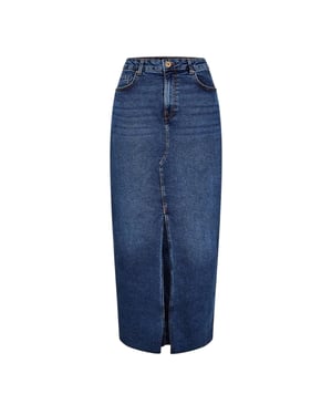 Pieces Denim kokerrok voor dames (Medium Blauw)