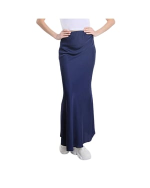 Be You Dames/Dames Satijnen Midi rok (Marine)