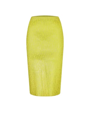 Diesel Ikaria getailleerde midirok voor dames (Geel)