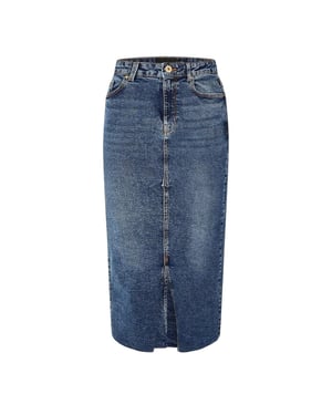 Pieces Denim kokerrok voor dames (Blauwe Denim)