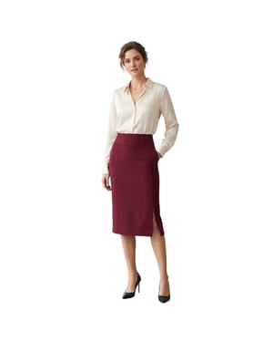 Boss Vizena-pencilskirt för damer (Mörkröd)