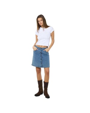 Noisy May Denim A-lijn minirok voor dames (Lichtblauw)