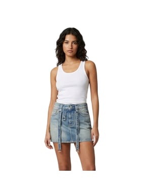 Off-White Dam/Lady Cargo Denim Minikjol (Vintage blå)