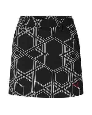Puma Geometrisk golfkjol för damer (Svart)