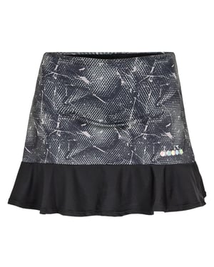 Diadora Tenniskjol för damer med abstrakt mönster (Svart)