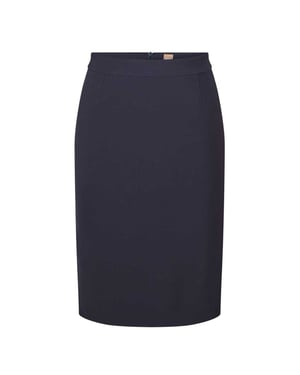 Boss Vilea effen kokerrok voor dames (Blauw)