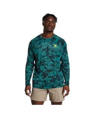 Under Armour Project Rock Iso-Chill-shirt voor heren (Groen, Zwart)