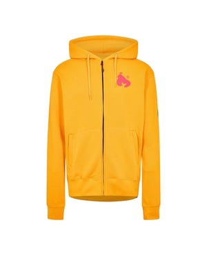 Money Hoodie met ritssluiting en print op de rug voor heren (Geel)