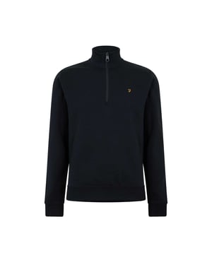 Farah Heren Wilsdon Fleece Sweatshirt met Kwartrits (Echte marine)