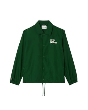 Lacoste Heren Waterafstotende Coach Jacket (Groen)