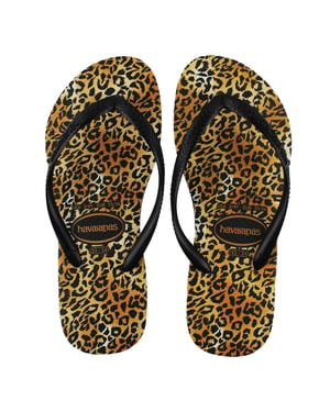 Havaianas Slim Leopard Womens Brown Flip-Flops