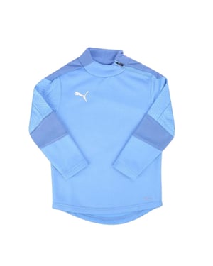 Puma Fleece-trainingsshirt met lange mouwen voor kinderen (Blauw)