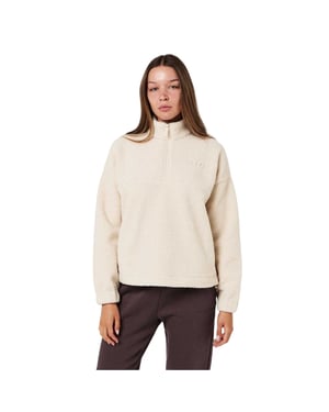 Slazenger Dames/Dames Fleece Sweatshirt met Kwartrits (Crème)