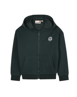 Timberland Jongens Fleece Outdoor Full Zip Hoodie (Donkergroen)