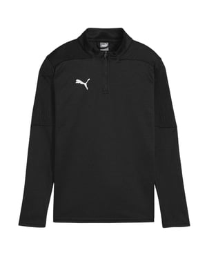 Puma Fleece-trainingsjack met kwartrits voor kinderen (Poema Zwart)