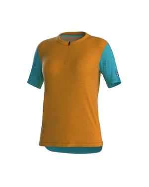 Bicycle Line Fietsshirt met kleurblokken voor dames (Mosterd)