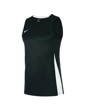 Nike Basketbalshirt voor kinderen met V-hals en zonder mouwen (Zwart/Wit)