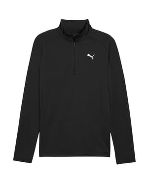 Puma Långärmad herrtröja med dragkedja i midjan (Svart)