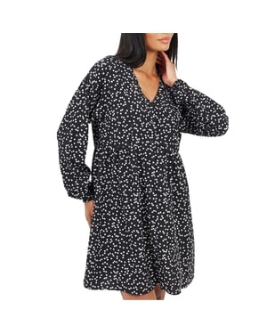 Brave Soul Mini-jurk voor dames (normale pasvorm) (Zwart, Wit)