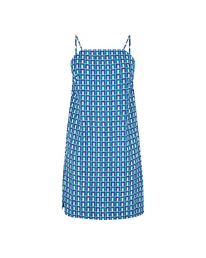 Lacoste Spaghettibandjes-slipjurk voor dames (Blauw)