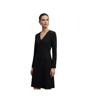 Boss Dariva midi-jurk voor dames (Zwart)