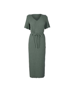 Vero Moda Dames Bubble V-hals Midi Jurk (Balsam Groen)