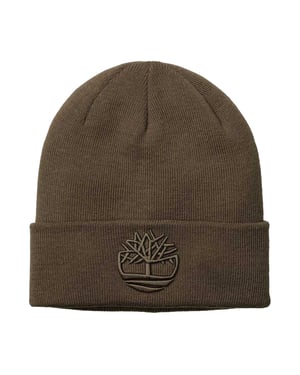Timberland Unisex Adult Logo Ribbed Beanie (Chokladbrun)