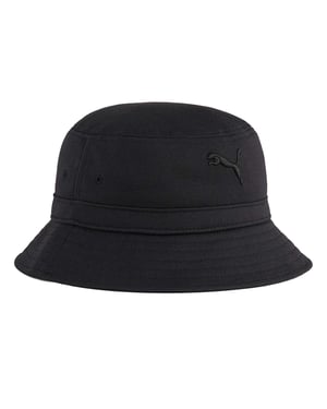 Puma Essentiële Embleem Emmer Hoed (Zwart)